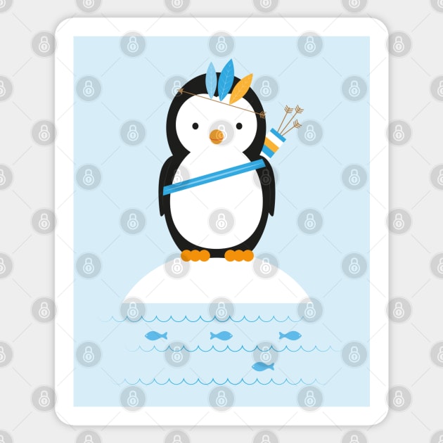 Brave penguin Sticker by grafart